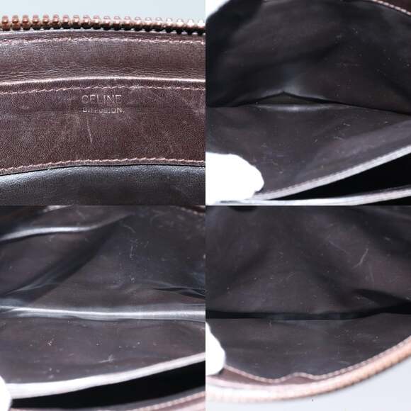 CELINE C Macadam Canvas Shoulder Bag Beige Brown - Picture 12 of 13